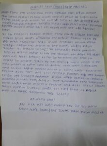 Letter from Kaliti prison